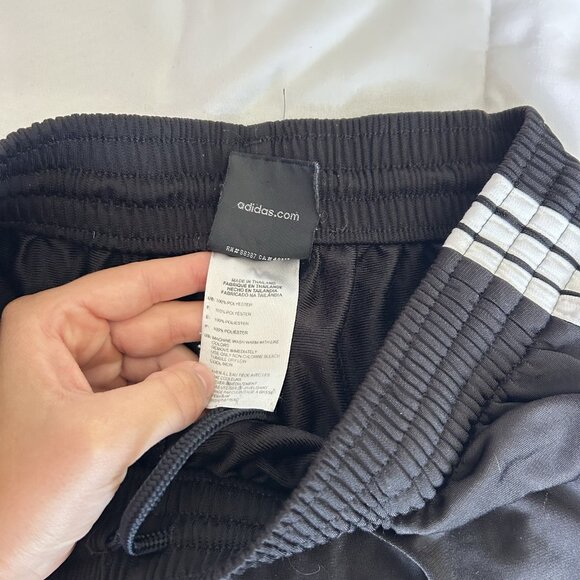 VTG 90s Adidas Joggers Sweatpants Mens Size Large Drawstring Black Pockets Ankle - Picture 5 of 8